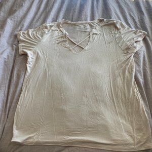 American Eagle Criss-Cross Cut Out T-Shirt